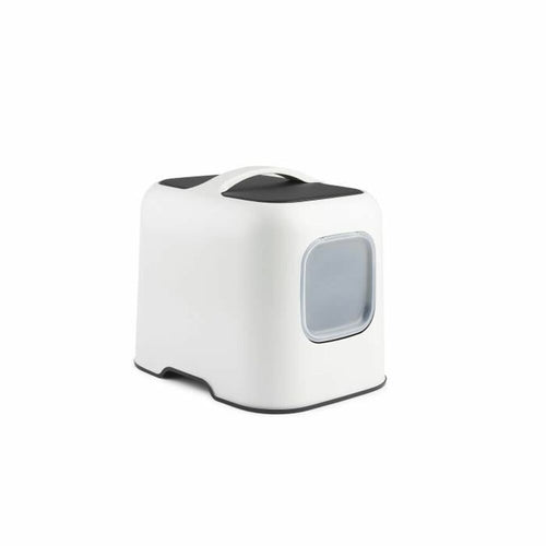 Covered Cat Litter Box - White, 51 x 40 cm